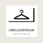Taktiles schild Umkleideraum jcde539 Weiß