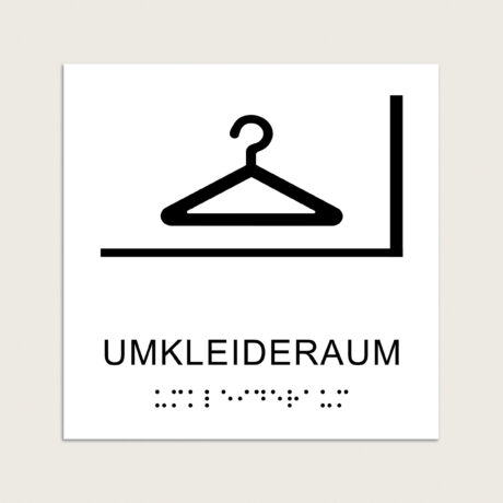 Taktiles schild Umkleideraum jcde539 Weiß