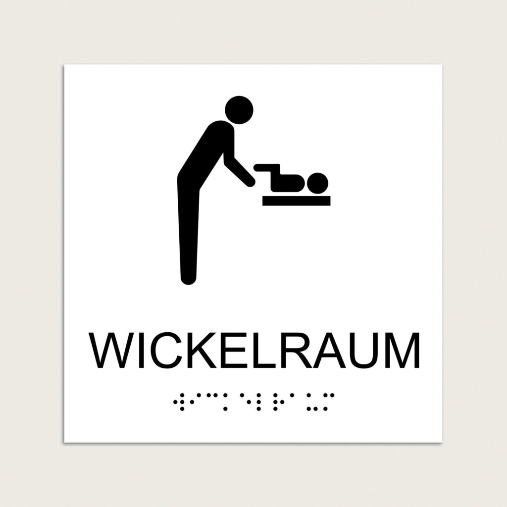 Taktiles schild Wickelraum jcde597 Weiß