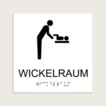 Taktiles schild Wickelraum jcde597 Weiß