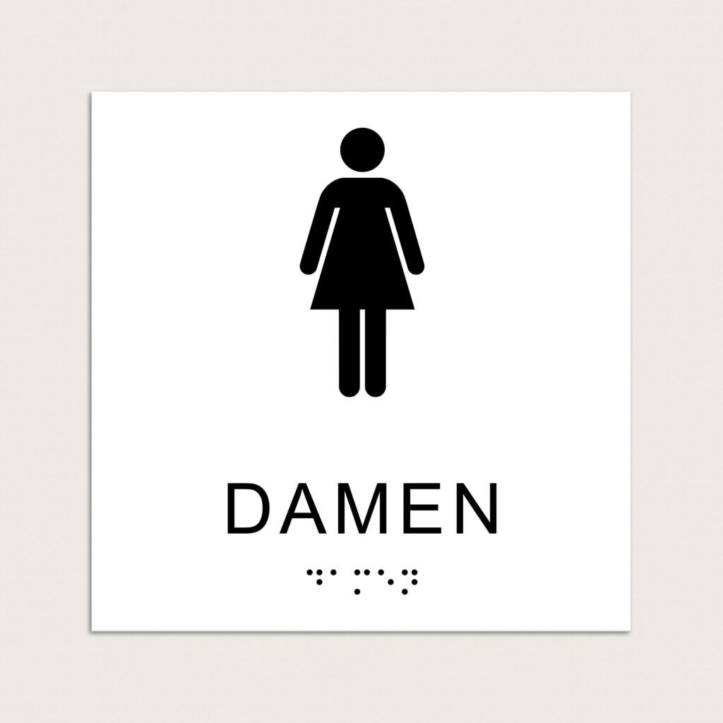 Taktiles schild Damen jcde620 Weiß