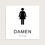 Taktiles schild Damen jcde620 Weiß