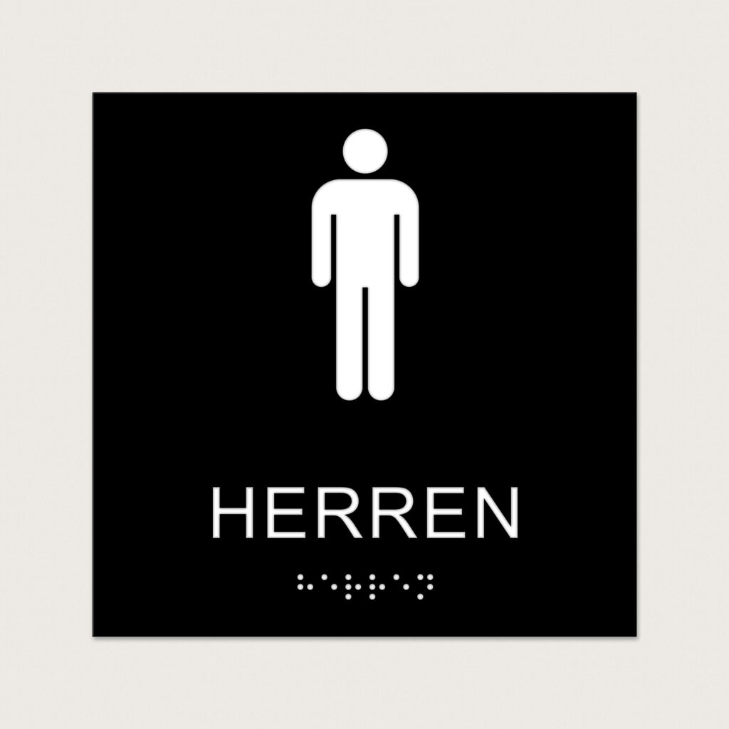 Taktiles Schild Herren jcde623 Schwarz