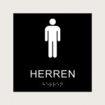 Taktiles Schild Herren jcde623 Schwarz