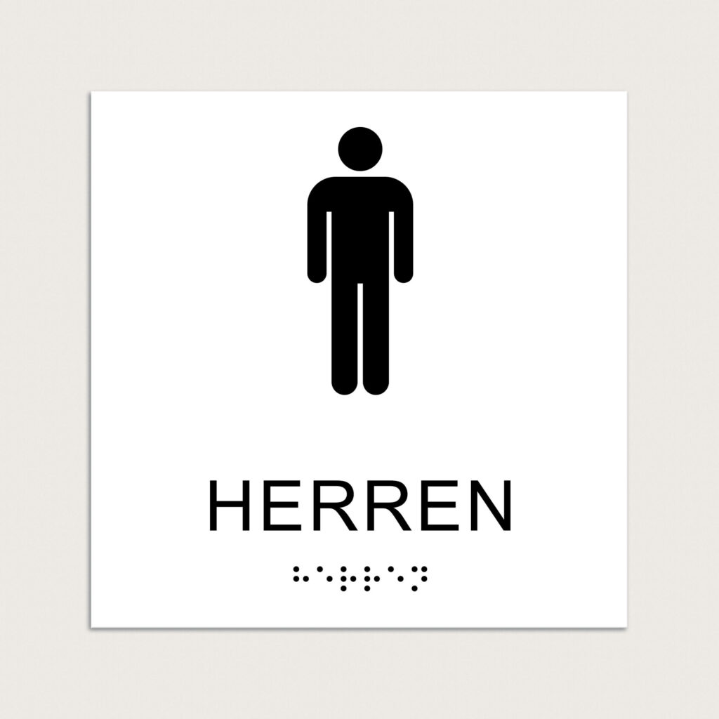 Taktiles Schild Herren jcde623 Weiß