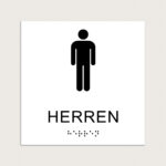 Taktiles Schild Herren jcde623 Weiß