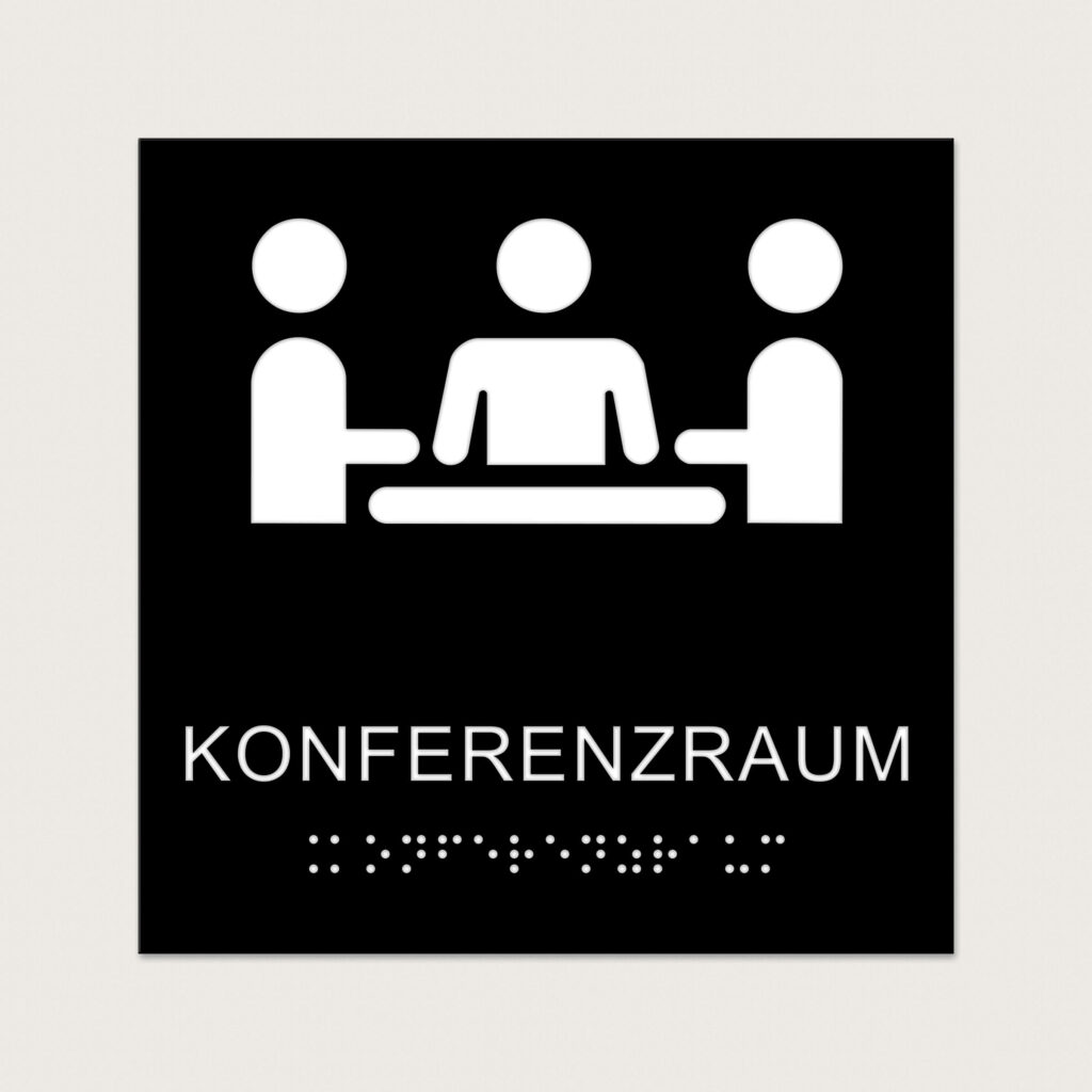 Taktiles schild konferenzraum jcde609 Schwarz