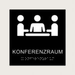 Taktiles schild konferenzraum jcde609 Schwarz