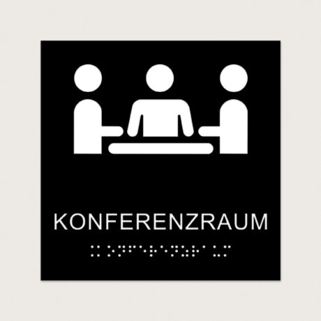 Taktiles schild konferenzraum jcde609 Schwarz