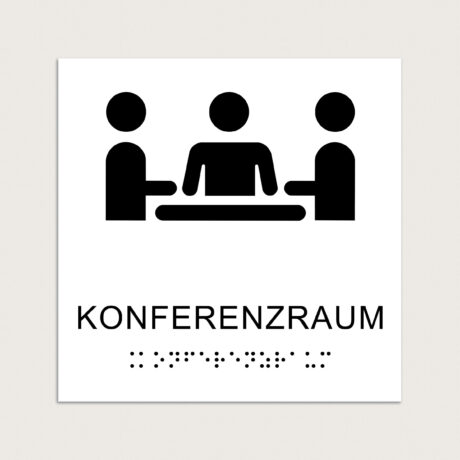 Taktiles schild konferenzraum jcde609 Weiß
