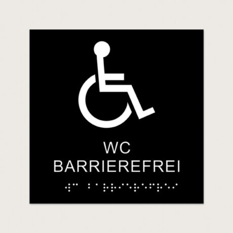Taktiles schild WC Barrierefrie jcde621 Schwarz