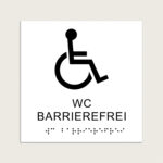 Taktiles schild WC Barrierefrie jcde621 Weiß