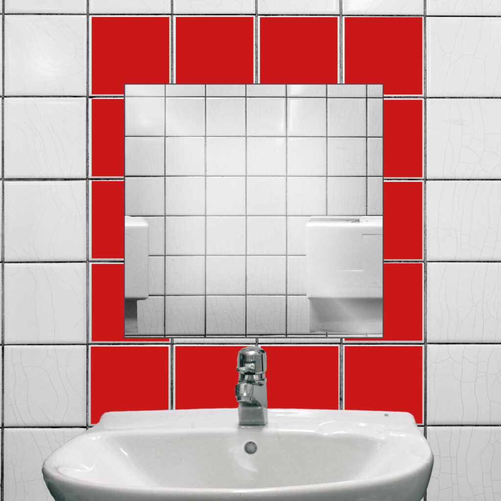 Fliesenmarkierung rote quadrate jcde5288 JC SCHILDER