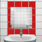 Fliesenmarkierung rote quadrate jcde5288 JC SCHILDER