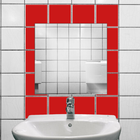 Fliesenmarkierung rote quadrate jcde5288 JC SCHILDER