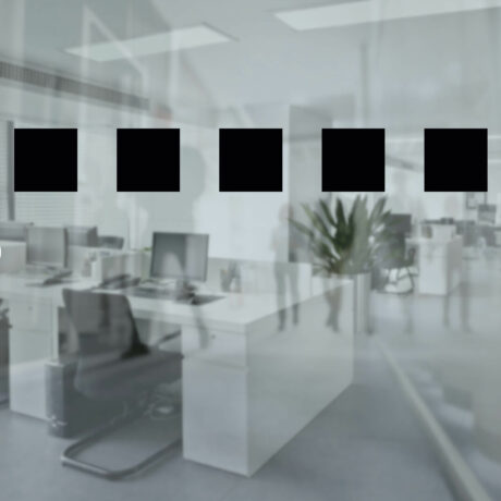 Glasmarkierungen für Barrierefreiheit – Schwarze Quadrate 80 mm