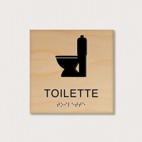 Taktile schild aus Holz