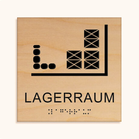 Taktiles schild Lagerraum jcde629.h_holz