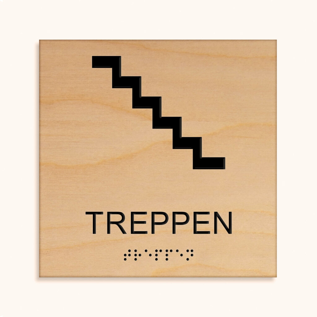 Taktiles Schild Treppen jcde635.h_holz