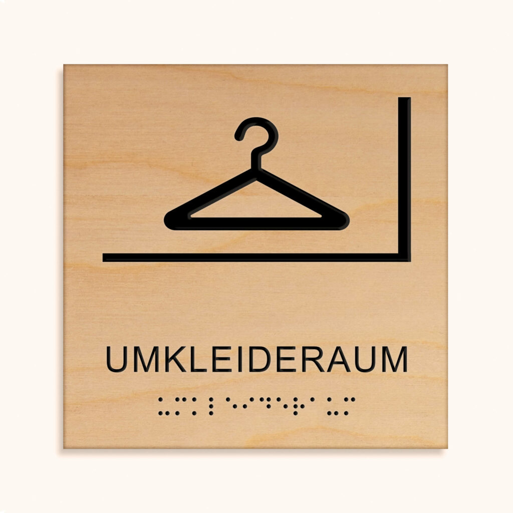 Taktiles schild Umkleideraum jcde539.h_holz