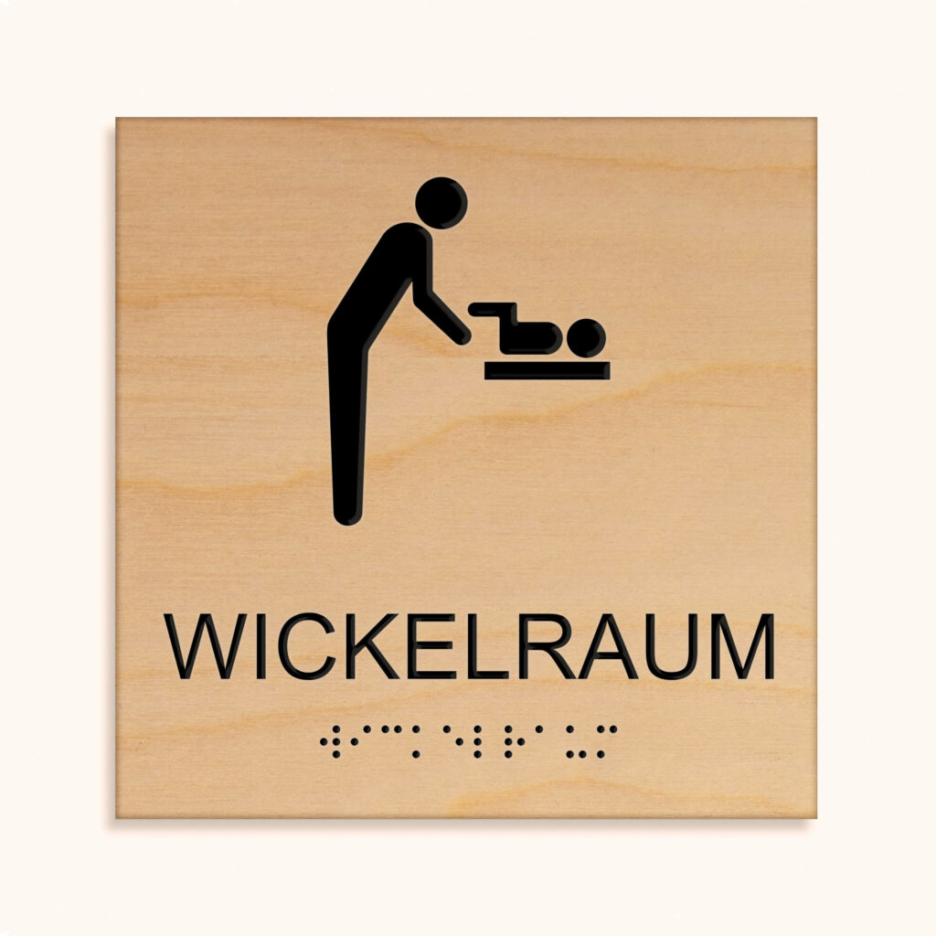 Taktiles schild Wickelraum jcde597.h_holz