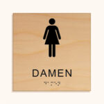 Taktiles schild damen jcde620.h_holz