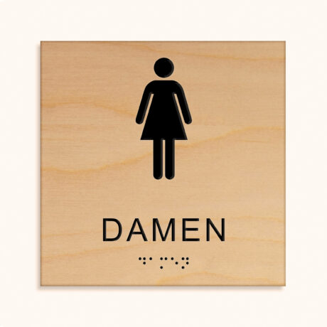 Taktiles schild damen jcde620.h_holz