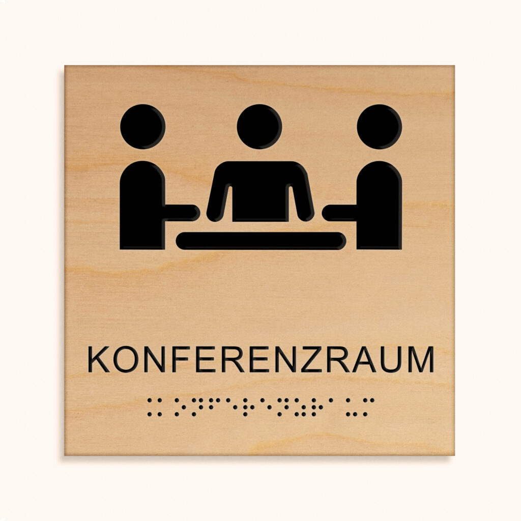 Taktiles schild Konferenzraum jcde609.h_holz