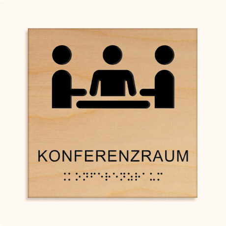 Taktiles schild Konferenzraum jcde609.h_holz
