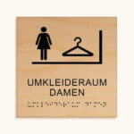 Taktiles schild umkleideraum damen jcde607.h_holz