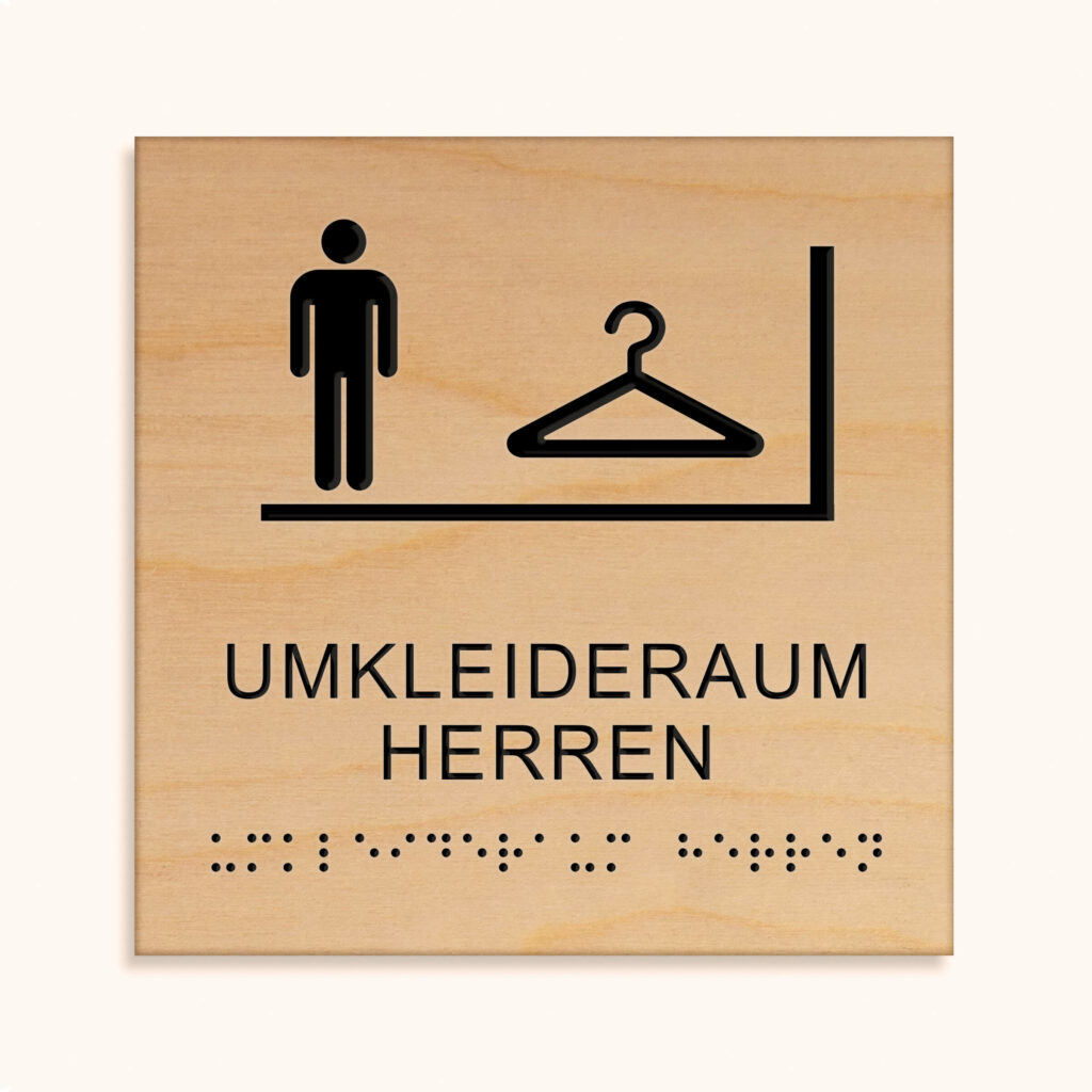 Taktiles schild Umkleideraum herren jcde608.h_holz