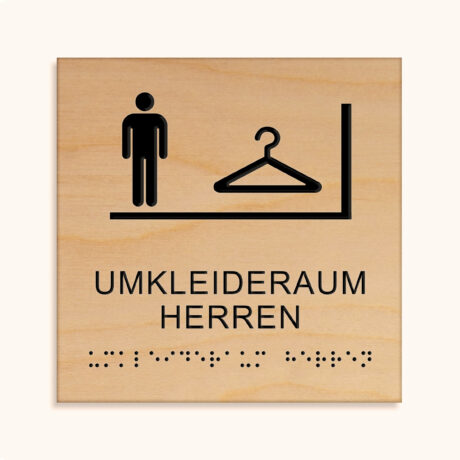Taktiles schild Umkleideraum herren jcde608.h_holz