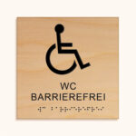 Taktiles schild wc barrierefrei jcde621.h_holz