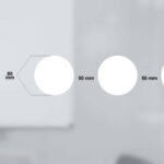 Glasmarkierungen für Barrierefreiheit – Weiße Kontrastkreise 80 mm