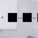 Glasmarkierungen für Barrierefreiheit – Schwarze Quadrate 80 mm