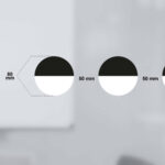 Glasmarkierungen für Barrierefreiheit – Schwarz-Weiße Kreise 80 mm