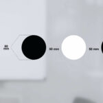 Glasmarkierungen für Barrierefreiheit – Schwarze und Weiße Kreise 80 mm