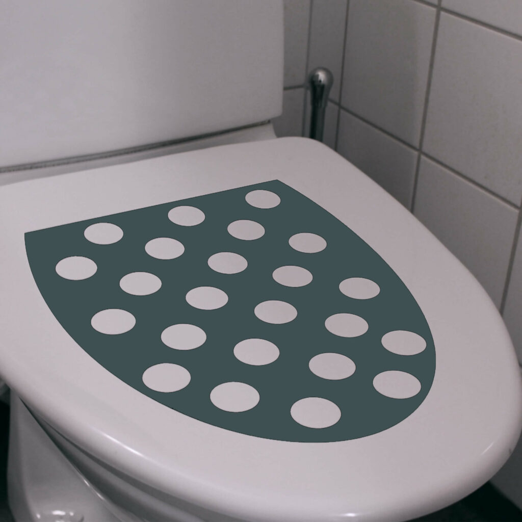 WC-Sitzmarkierung graue kreise jcde5320 - JCSCHILDER.DE
