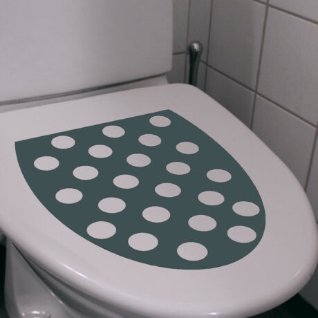 WC-Sitzmarkierung graue kreise jcde5320 - JCSCHILDER.DE