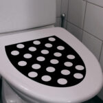WC-Sitzmarkierung schwarze kreise jcde5321 - JCSCHILDER.DE