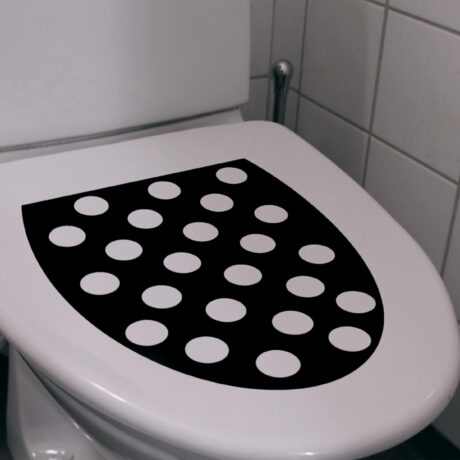 WC-Sitzmarkierung schwarze kreise jcde5321 - JCSCHILDER.DE