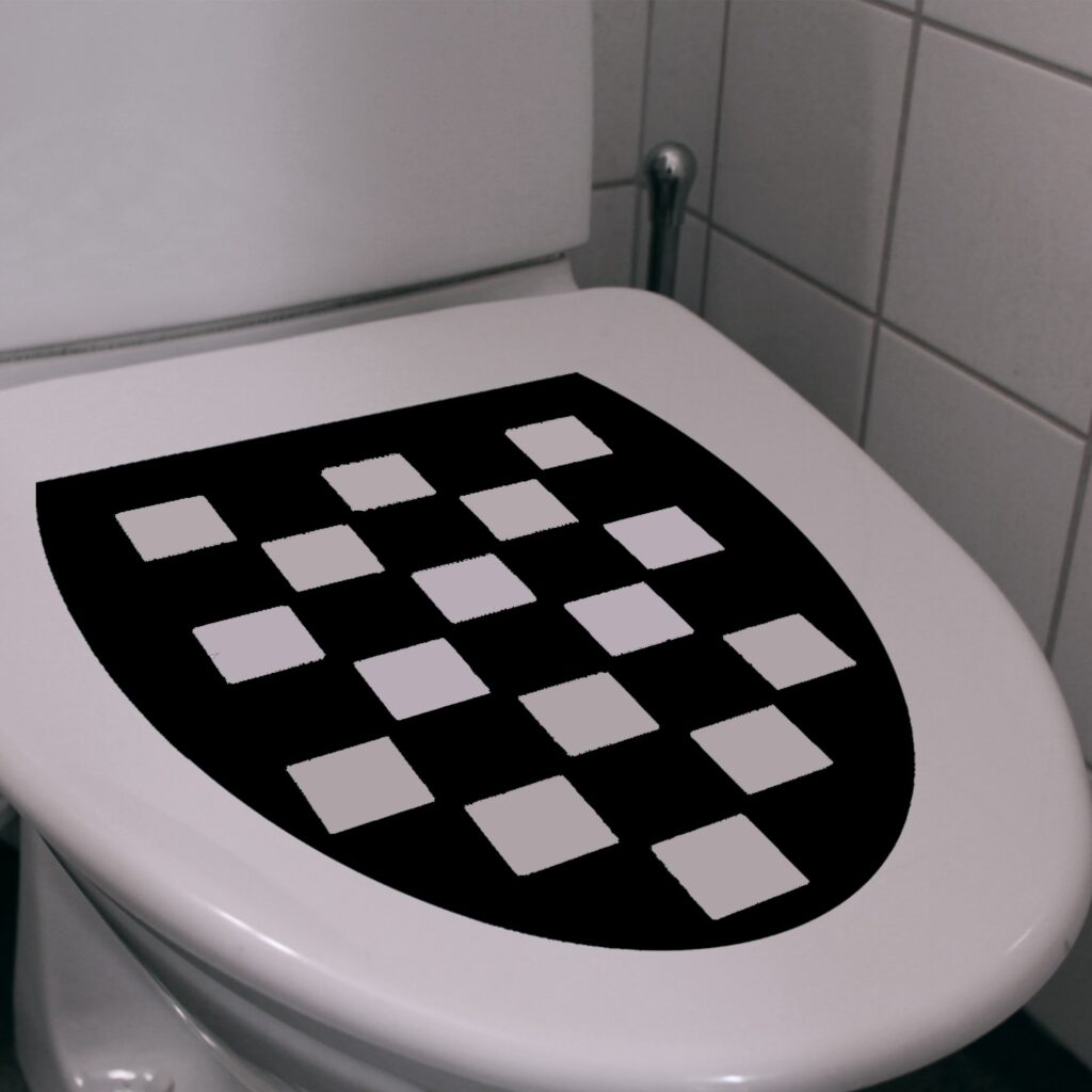 WC-sitzmarkierung schwarze quadrate jcde5322 - JCSCHILDER.DE